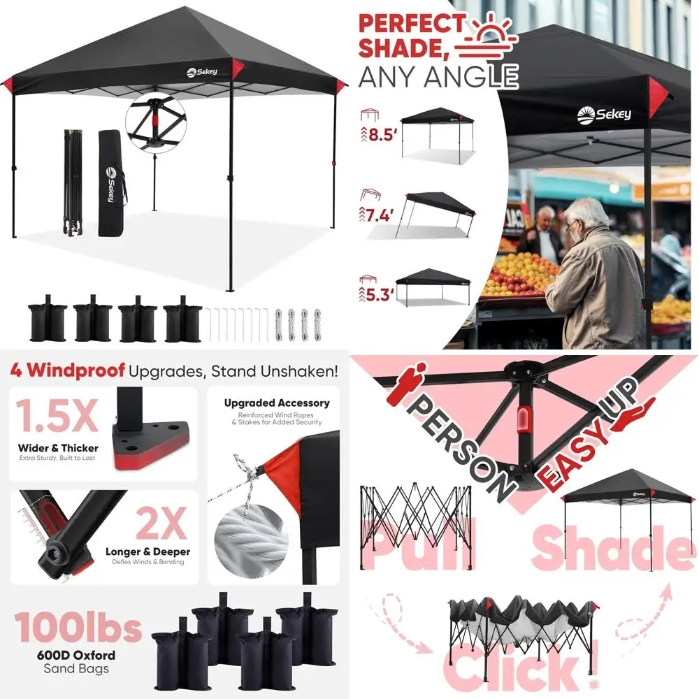 

Instant 10x10 Pop-Up Canopy with One-Push Setup - Easy Up Shade for 99% UV Protection - Ideal for Outdoor Events and Parties