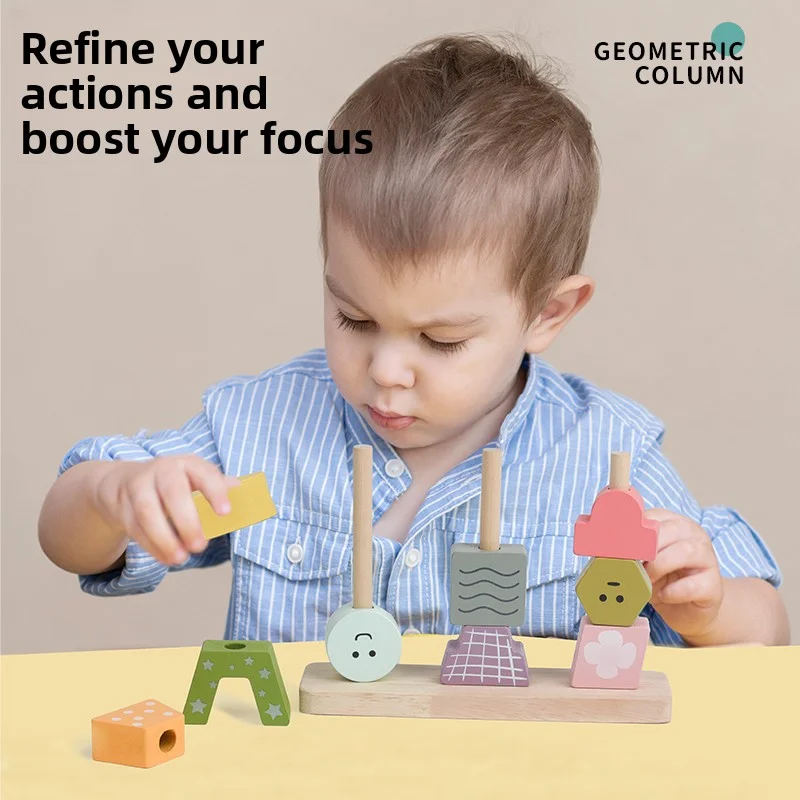 Kinderkarakter creatieve plug-in kolombouwstenen grote deeltjes babyfoto gebouw vroeg onderwijs intellectueel