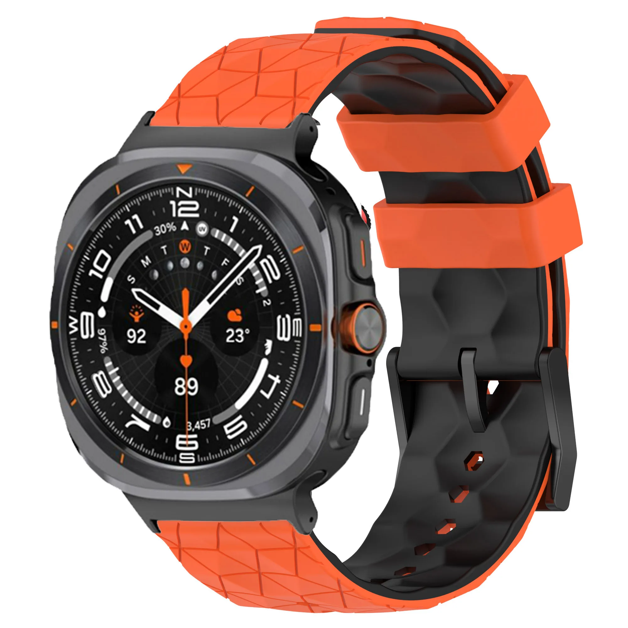 Correa de silicona deportiva para Samsung Galaxy Watch Ultra, pulsera con patrón de fútbol de 47mm, pulsera para Galaxy Watch 7 Ultra