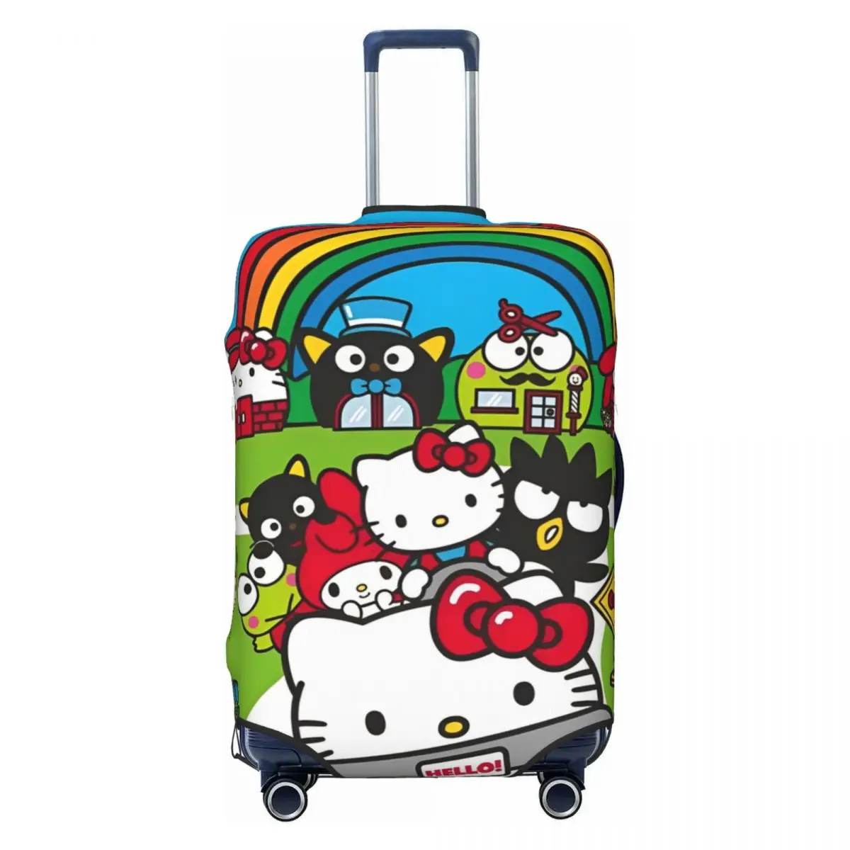 Sanrio Hello Kitty With Friends Suitcase Cover Fun Travel Protection Luggage Case Flight