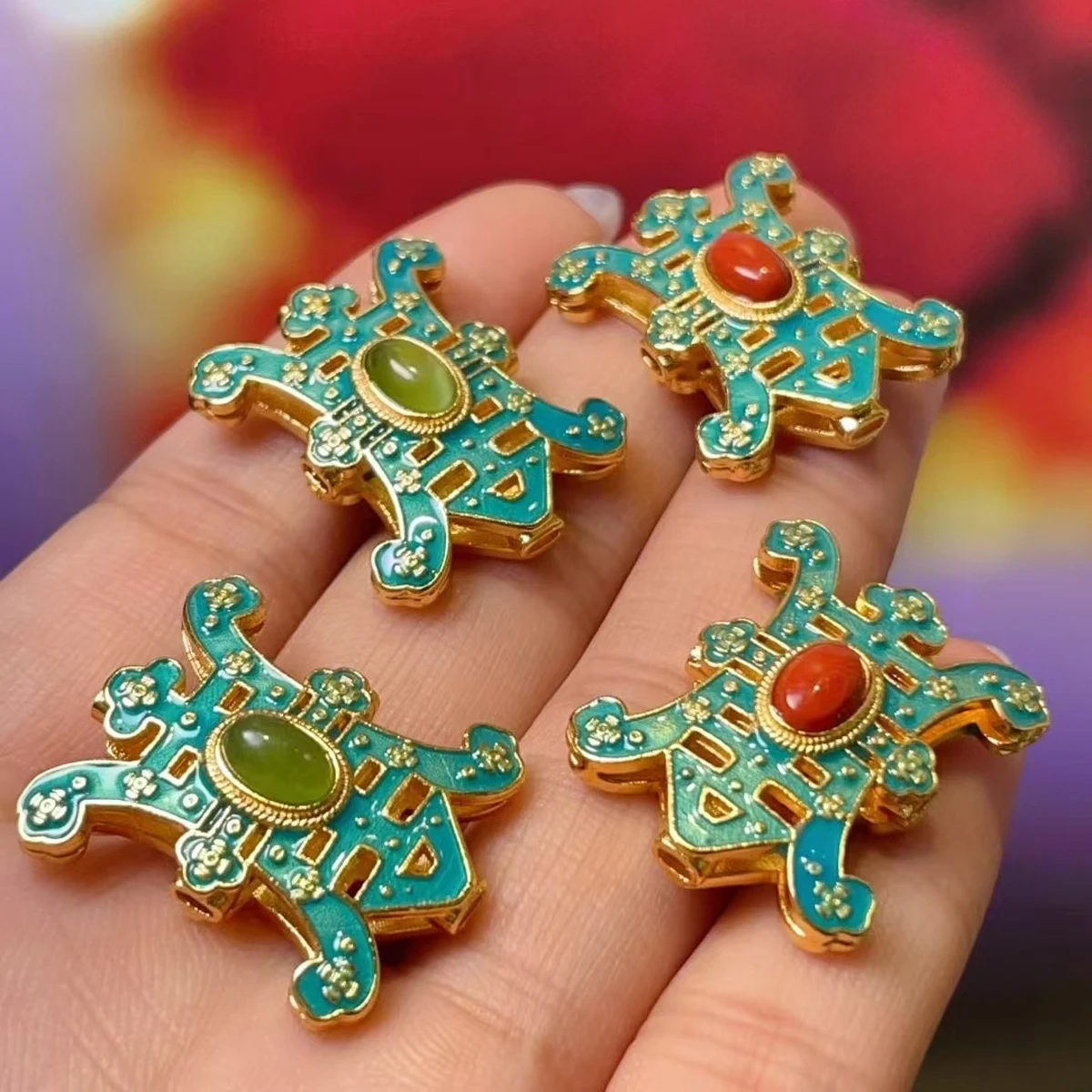 

2pcs 19x22mm Natural Stone Agate Punch Beads Creative Green Fluorite Beads for Jewelry Making DIY Necklace Bracelet Accessories