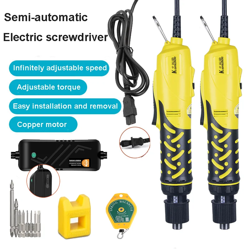 

High Precision Semi Automatic Electric Screwdriver Adjustable Torque Mini Power Tool straight handle Electric Screwdriver