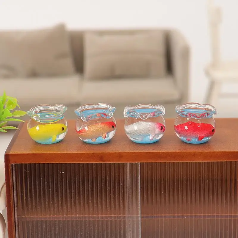 Casa de muñecas para acuario, juguetes de adorno para el hogar, casa de muñecas en miniatura, modelo de pecera de cristal de simulación, decoración artesanal, 1 unidad