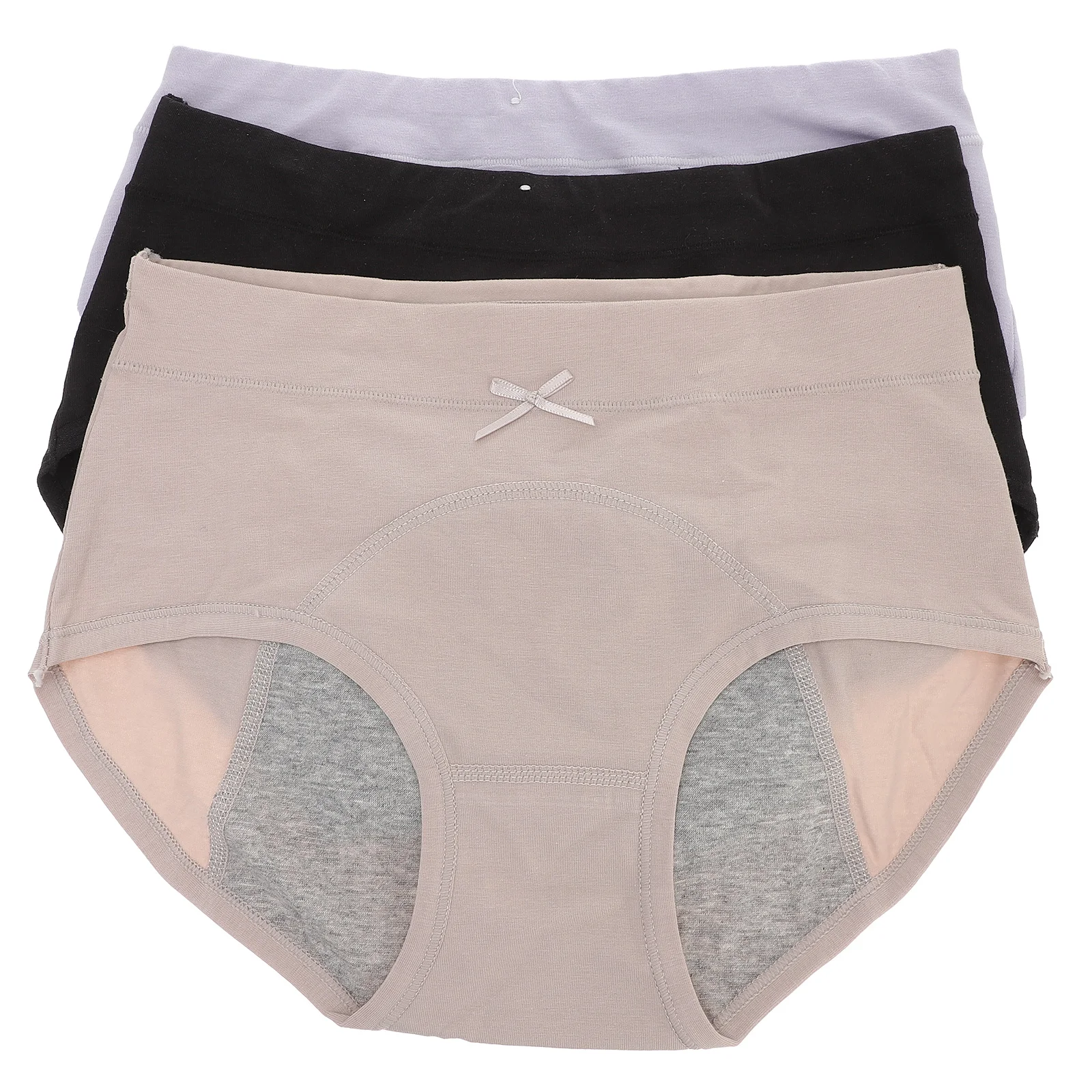 

Cotton Physiological Pants Seamless Leak Proof Moisture Absorbing Period Briefs Middle Waist Comfortable Elastic Women Underwear