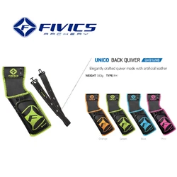 FIVICS-Reverse Leather Arrow Quiver, Back Quiver, Adjustable Archery Waist, Target Shooting Hunting