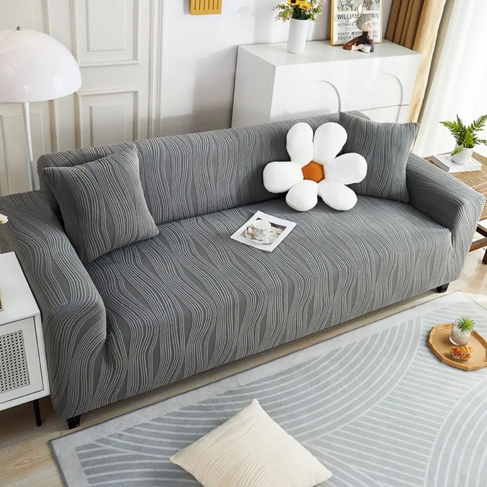 

All-inclusive Elastic Sofa Cover Thicken Solid Color Couch Covers Jacquard Removable Sofa Cover Towel Home Decor