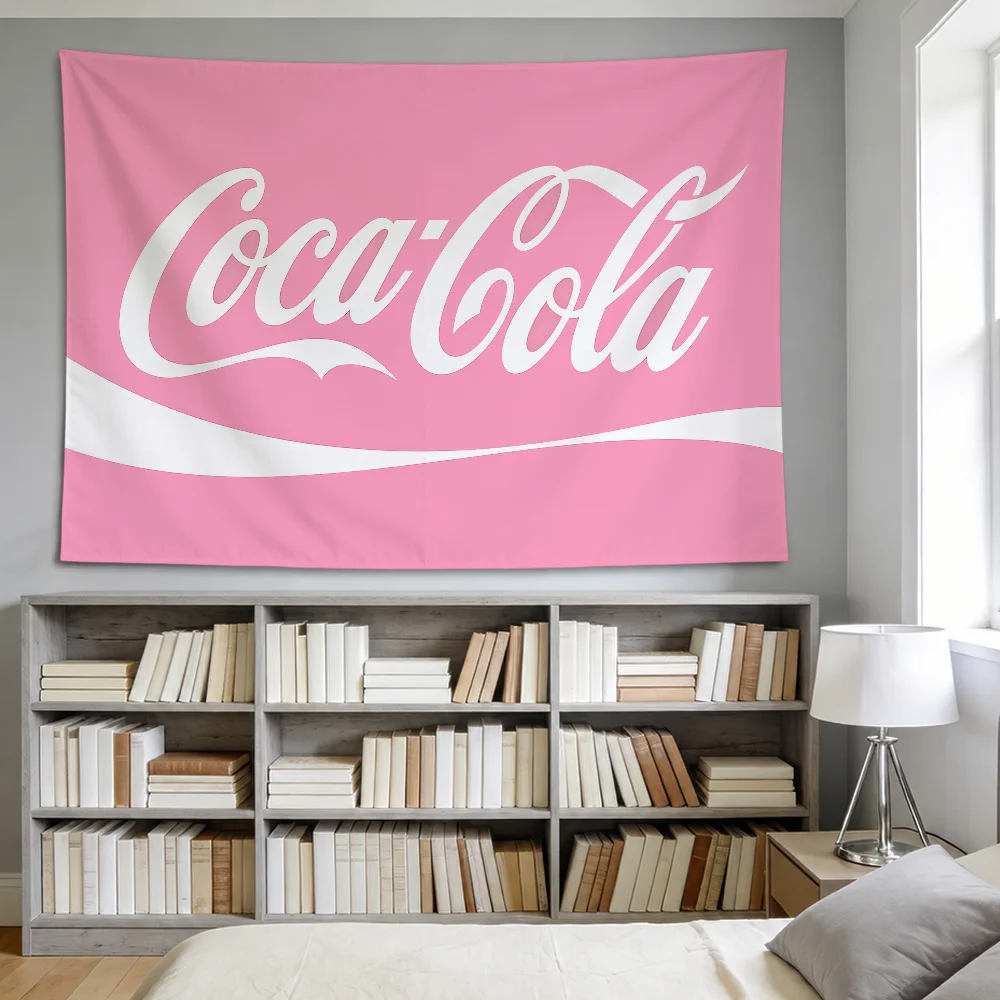Classic Fun Red Design Logo C-CocaS C-ColaS Flag Room Dorm Party Hogar Bedside Living Room Wall Hanging Garden Decor Banner Gift