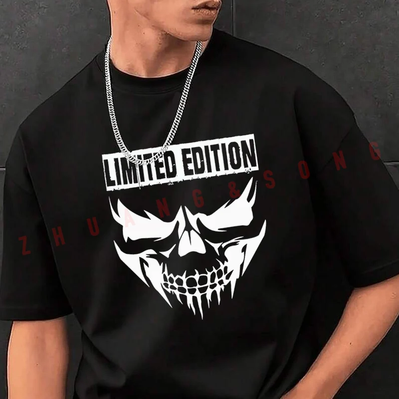 

Limited Edition Skull Men's Fashion T-shirt Casual Trendy Tshirts For Summer Comfortable Short Sleeve Tops