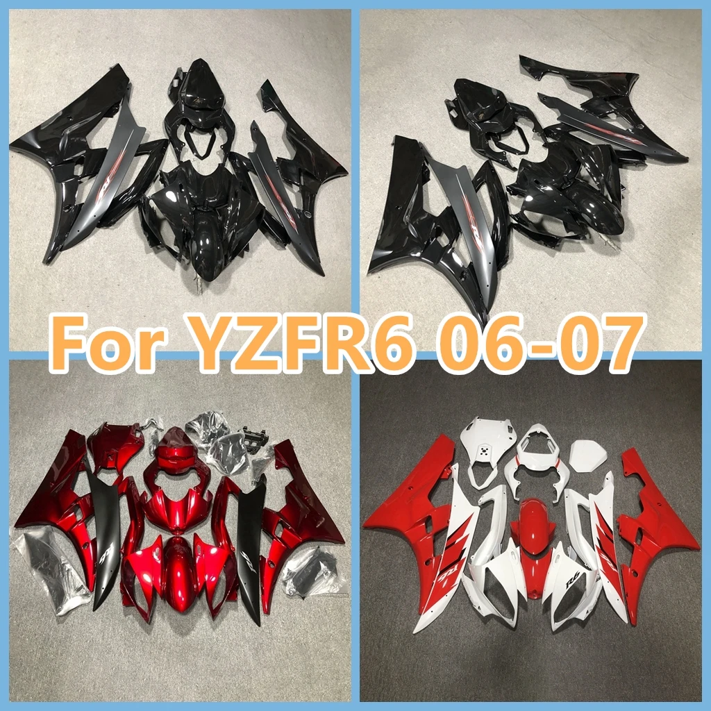 Fairing Kit Fit For YAMAHA YZF R6 2006 2007 YZFR6 06 07 YZF-R6 Motorcycle Red White Bodywork Set Injection Fairings