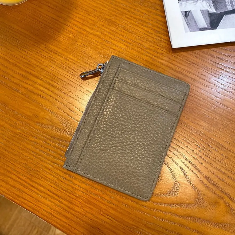 

New Large Capacity Cowboy Short Wallet Luxury Simple Cowhide Card Holder Multi-function Genuine Leather Purse Men Women