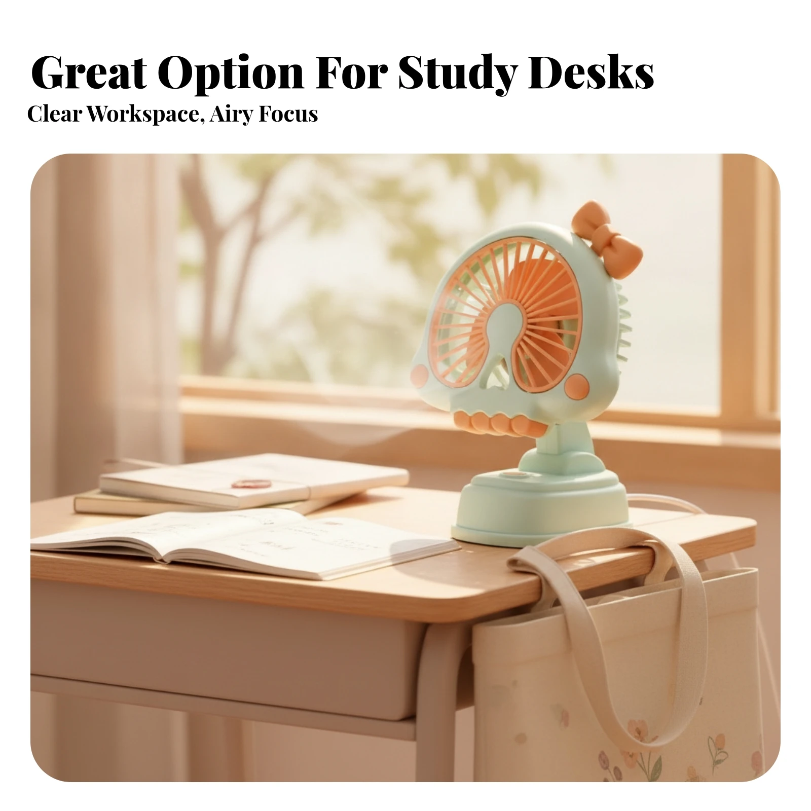 Mini Desktop Fan Tilted Head Usb Desk Fan Cooling Device Safety Grille Compact