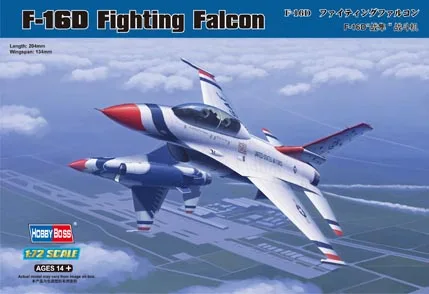 Hobbyboss 80275 1/72 Scale General Dynamics F-16D Fighting Falcon Model Collectible Toy Plastic Assembly Building Model Kit