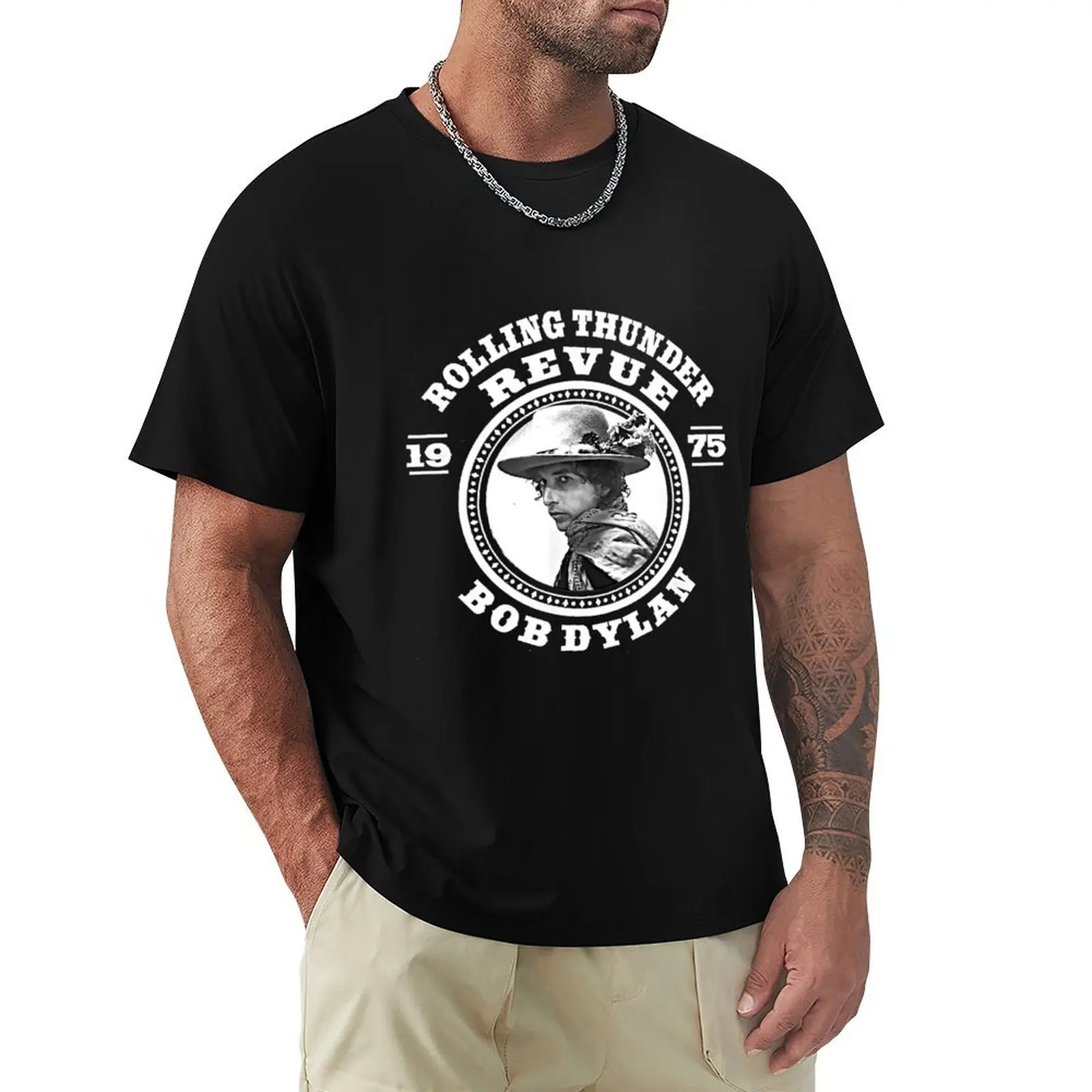 Rolling Thunder Revue 1975 T-Shirt Basic Lightweight Short Sleeve Tee