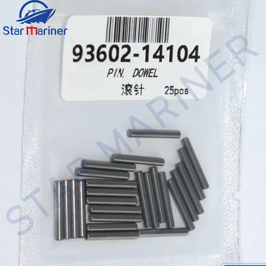

Outboard Motor Bearing PIN DOWEL 93602-14104 25 pcs/pack For Yamaha Boat Engine 2T 9.9HP 15HP Parsun Hidea 93602-14104-00
