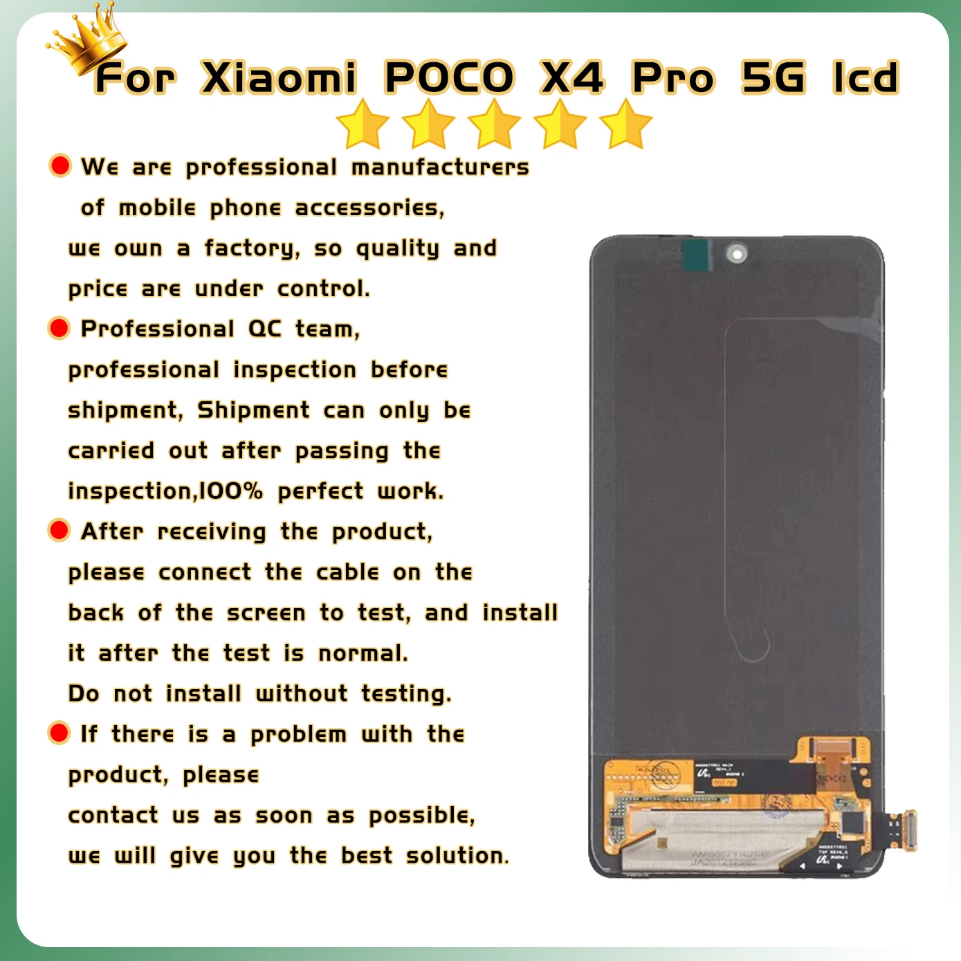 AAA Quality For Xiaomi Poco X4 Pro 5G LCD With Touch Screen For Poco X4Pro 5G LCD 2201116PG Replacement Parts Digitizer Assembly