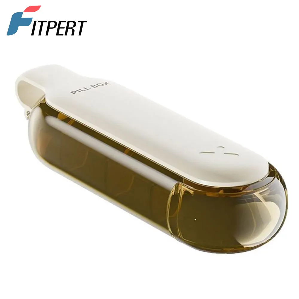 Pill Organizer,Travel Size Pill Container,Portable Travel, 4 Compartments, Hold Supplements, Vitamins, Cod Liver Oil,Waterproof
