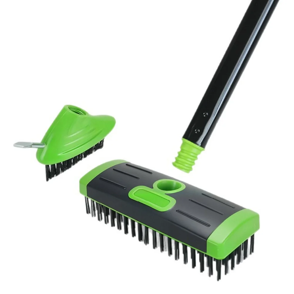 3-In-1 Adjustable Weeding Brush Scrub Brush With Long Handle Weeding Tool For Deck Garden Yard Floor Patio Farm Tiles Grout