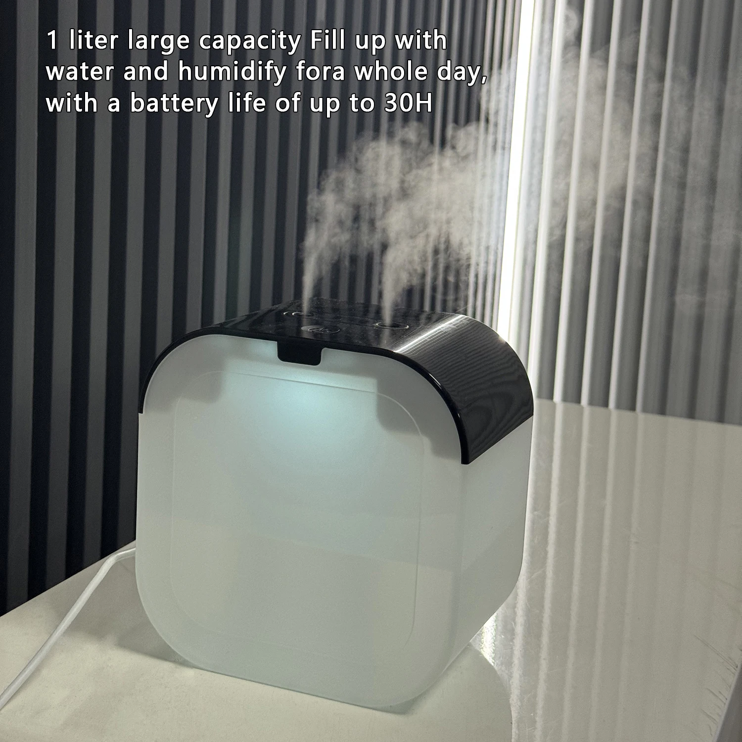 1L فوهة مزدوجة الهواء المرطب سعة كبيرة آلة رش الروائح USB سطح المكتب غرفة نوم المنزل سوبر كبير رذاذ تنقية