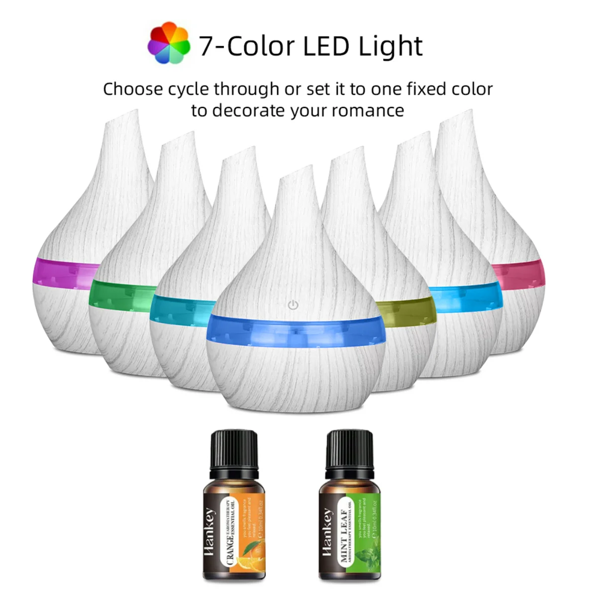 

Portable 300ml USB Humidifier with Essential Oils Mini Touch Diffuser for Travel, Desk & Small Spaces