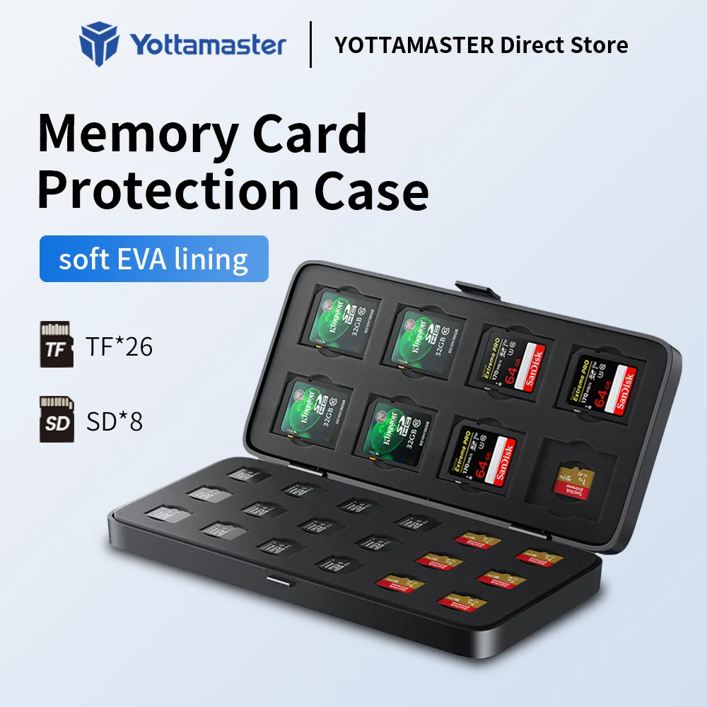 �y�Z�[�����zYottamaster �z���_�[ 8SD+26TF �v���e�N�^�[���[�{�b�N�X �}���`�O���b�h�h�o&�ϏՌ��������J�[�h�P�[�X �}�C�N��SD�J�[�h TF&SD�J�[�h