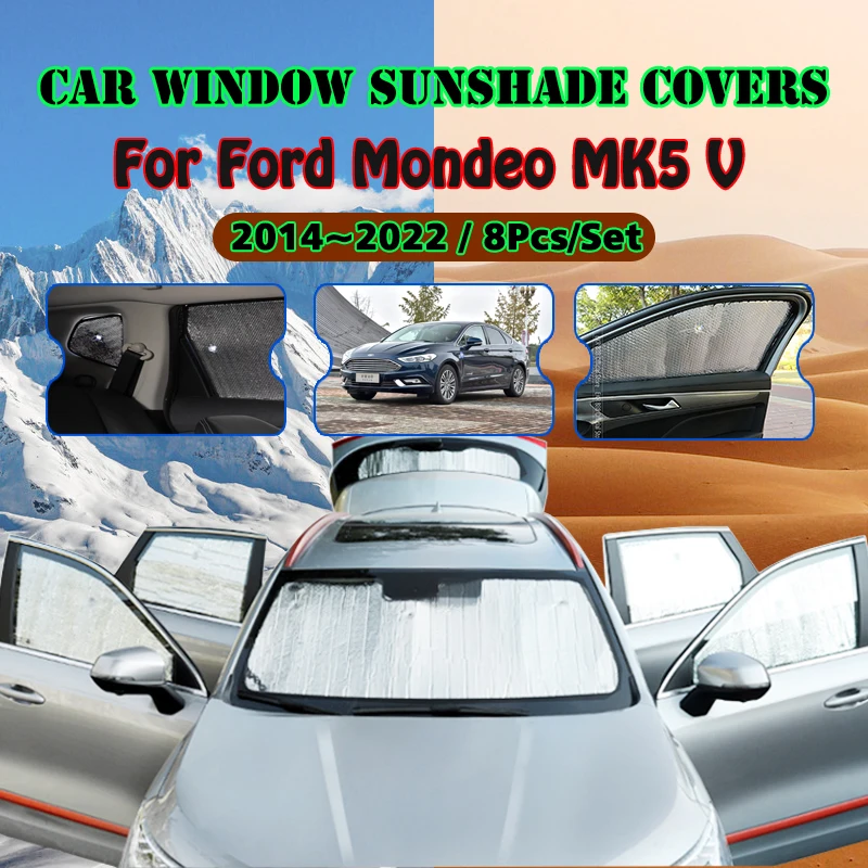 

Sun Sunshades Covers For Ford Mondeo Fusion MK5 V 2014~2022 2016 Sedan Sun Carpet Windshields Side Window Visor Car Accessories