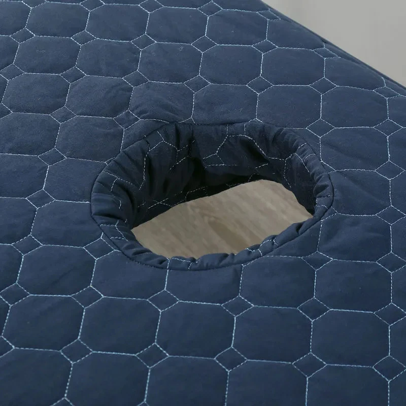Solid Color Massage Cover Table Bed Fitted Sheet Sweat Full Cover Rubber Band Massage SPA Bed Cover With Face Hole