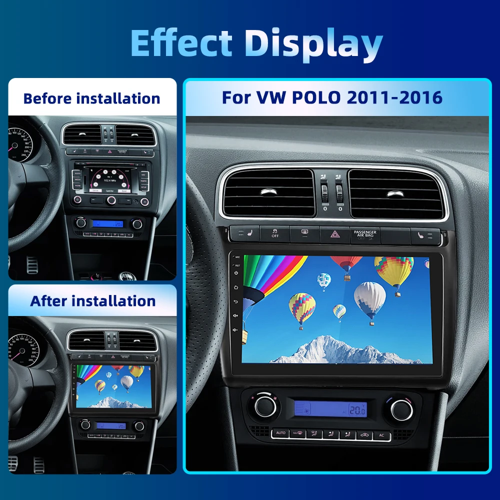 Android For Volkswagen polo 2008-15 Car Radio 360 HD Auto Surround View Camera Car Multimedia Player Stereo Radio GPS Navigtion