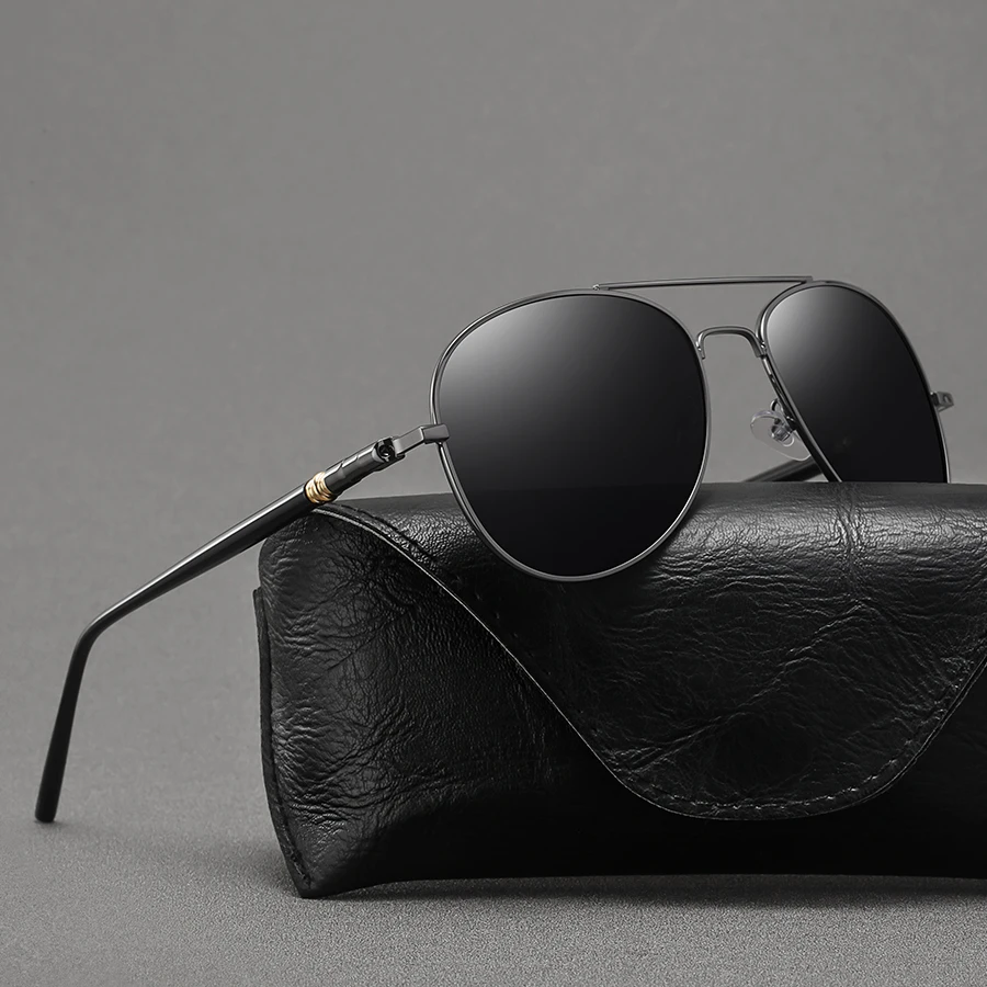 2 قطع أزياء خمر الطيار UV400 النظارات الشمسية الرجال النساء القيادة الصيد الملونة العصرية خفيفة الوزن نظارات السلامة #2