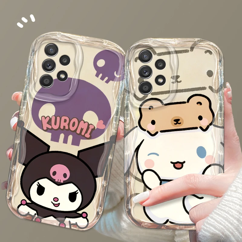 

Cinnamoroll Kuromi Sanrio Cute For Samsung S24 S23 S21 S20 Ultra Plus FE A73 A72 A71 A51 A31 A05S A05 A04 5G Wave Oil Cover