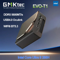 GMKtec EVO-T1 Intel core Ultra9 285H Mini PC Dual DDR5 5600MT/s WiFi6 BT5.3 3*M.2 SSD PCIE4.0x4 USB4.0 2.5G LAN Gaming Computer