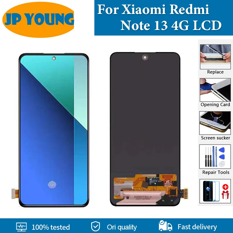 

6.67'' AMOLED For Xiaomi Redmi Note 13 4G LCD Display 23129RAA4G 23124RA7EO Touch Screen Digitizer Assembly Replacement Parts