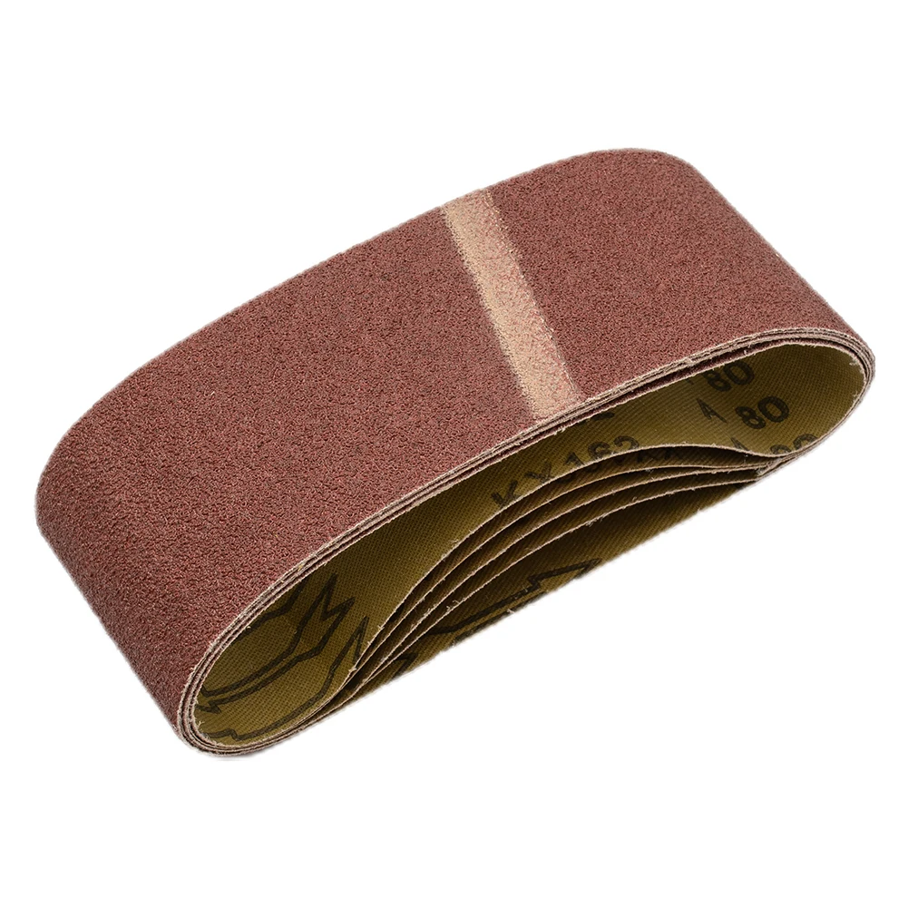 

5 Piece Sanding Belt Kit 75mm X 457mm Includes 60 80 100 120 240 Grits Suitable for All Abrasive Belt Machines