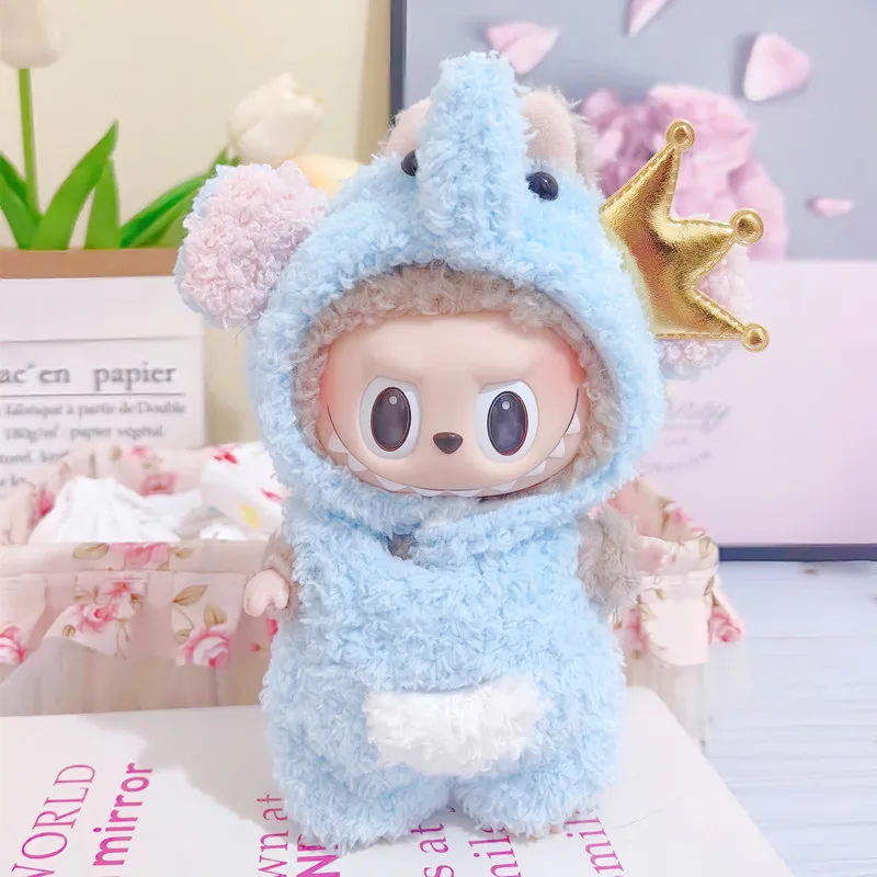 17cm Cute Mini Plush Doll\'S Clothes Outfit Accessories For Korea Kpop Exo Labubu Idol Dolls Animal Onesies Clothing DIY Kid Gift