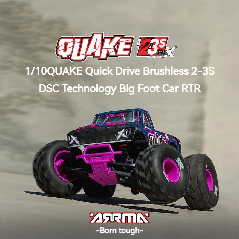

ARRMA 1/10 Quake Remote Control Car Electric Rear Wheel Drive Brushless 2-3s Dsc Racing Off-Road Vehicle Model Toy Desert Truck