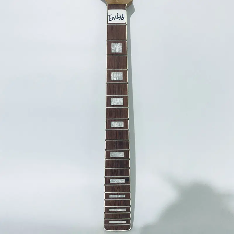 EN636  Left Hand Electric Guitar Neck  Redwood+Rosewood 21 Frets for ST Guitar Replace DIY Unfinihsed White Block Inlay