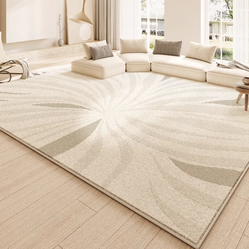 Cream Style Rugs for Bedroom Thick Anti-slip Cloakroom Floor Mat Large Area Living Room Decoration Carpet Fluffy Soft Lounge Rug