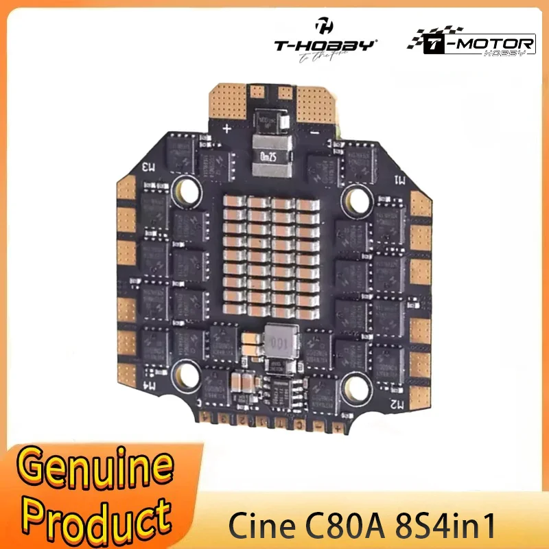 

T-MOTOR T-HOBBY C80A 4IN1 ESC 4-8S 80A 90A Peak BLHeli32 30.5x30.5мм для FPV дронов, квадрокоптеров, гонок, фристайла, запчасти для радиоуправляемых моделей