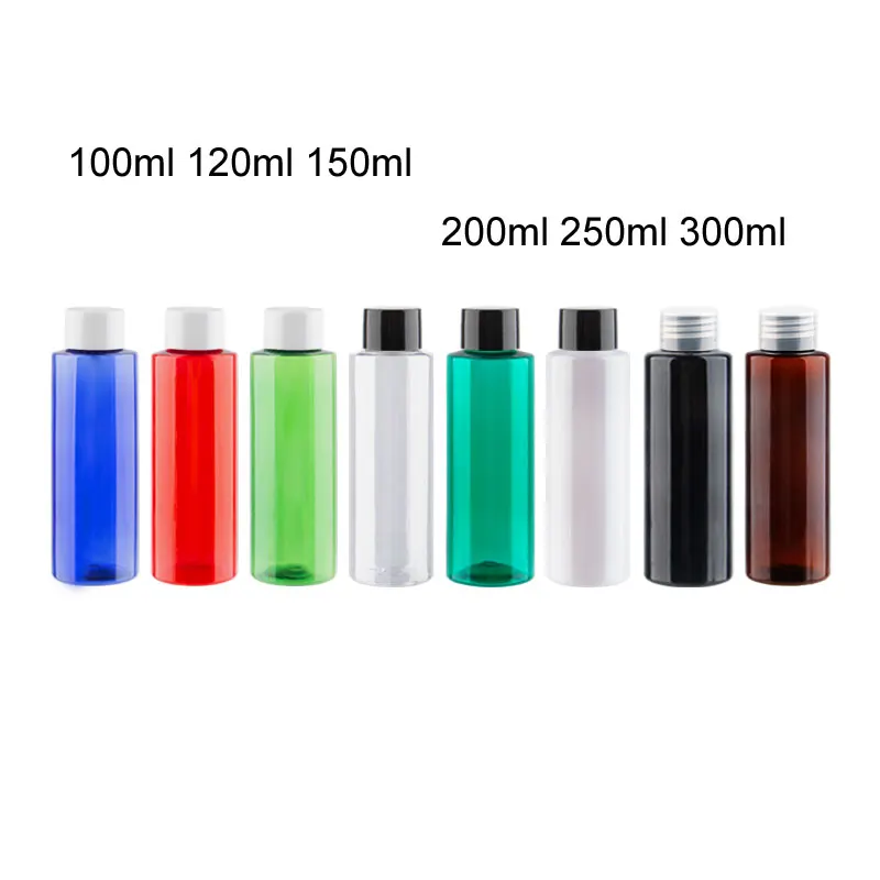 

100ml 120ml 150ml 200ml 250ml 300ml Empty Plastic PET Bottle With Cap For Cosmetic Packaging Lotion Containers With Screw Lid