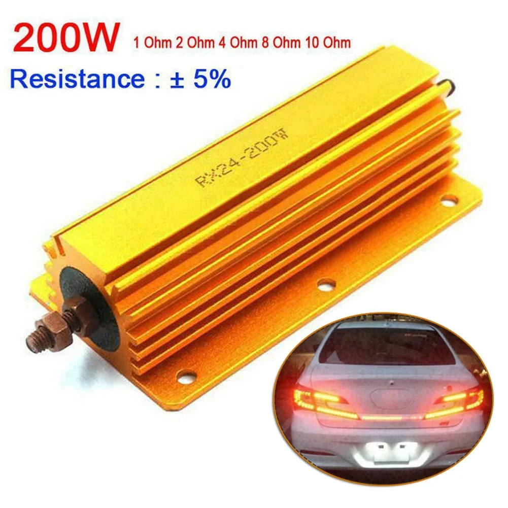 

Aluminum Resistor 1ohm 2ohm 4ohm 8ohm 8R 200W Watt Power Metal Resistor 4Tube Amp Test Dummy Load ForPower,sensor,elevator Audio