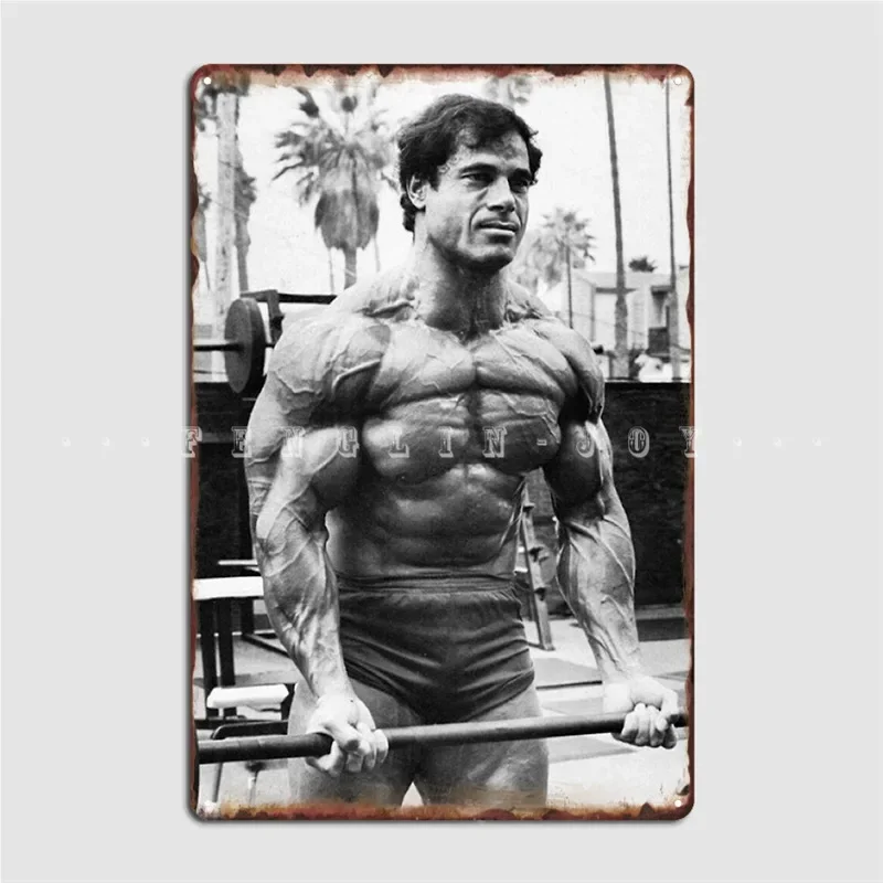 Franco Columbu bíceps Curl letrero de Metal cine sala de estar hogar placas personalizadas cartel de estaño
