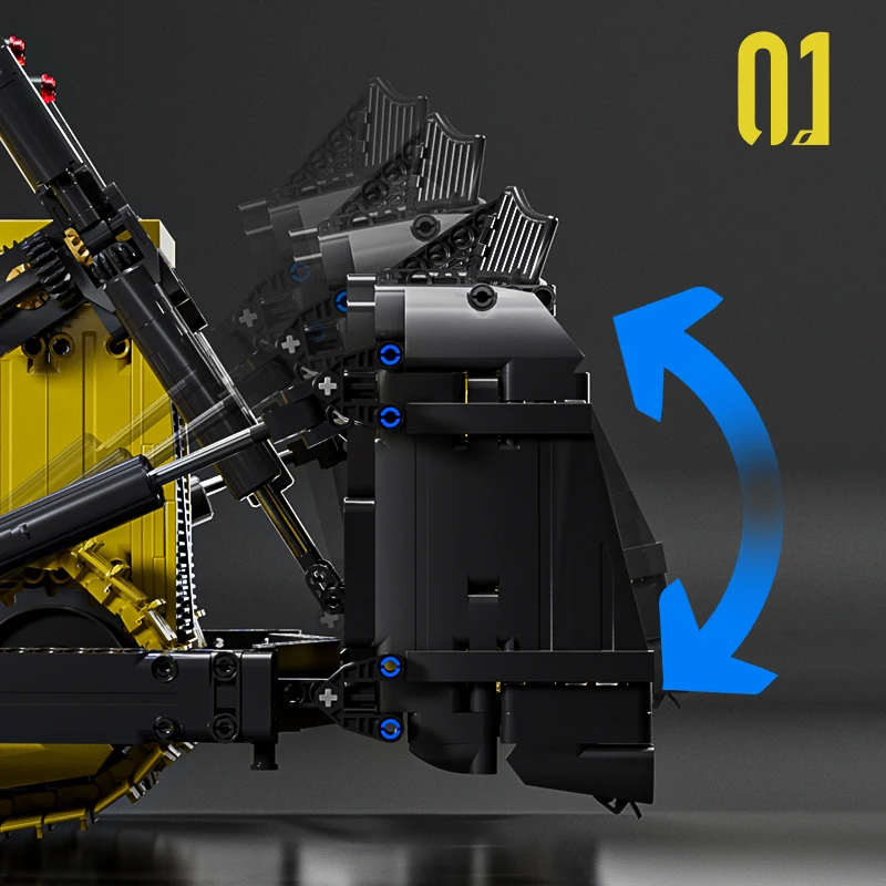 قالب الملك-ألعاب السيارات التقنية للأطفال ، جرافة بنة التجمع ، نموذج شاحنة ، App بمحركات ، PR766 ، هدايا عيد الميلاد ، 17049 #4