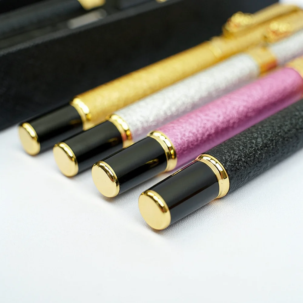 Luxury Metal Fountain Pen Gift Set Dragon Motif Stationery Writing Tool Professional Business Office Signature