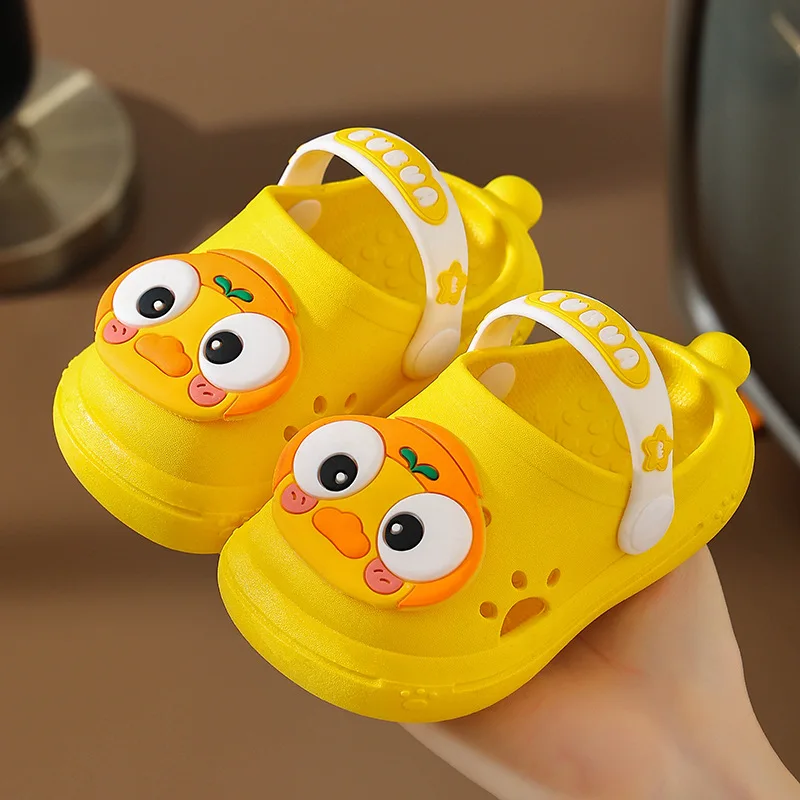 New Boys Girls Summer Sandals Kid Shoes Indoor Toddler Cartoon Cute Walking Flat Slippers Child Outdoor Walking Playing Slippers