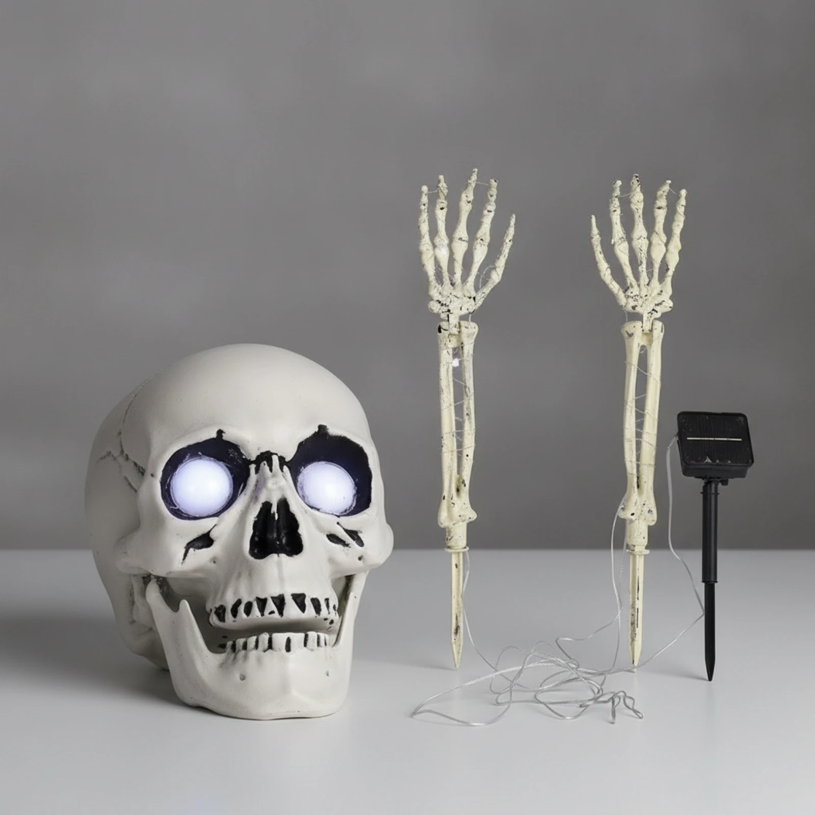 Skull Light with Ground Stake Spooky Skeleton Hand Candle Stake Lights Skeleton Hand Light Outdoor for Yard, Garden - view 2