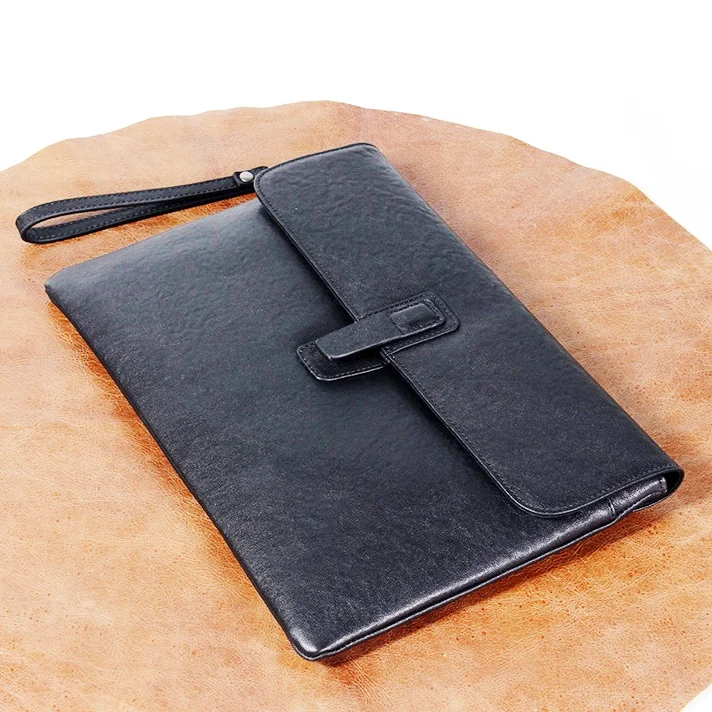 Cowhide Business Clutches for Men Genuine Leather Clutch Bag Large Capacity Purse High Quality Wallet Pouch Luxury Envelope Bags