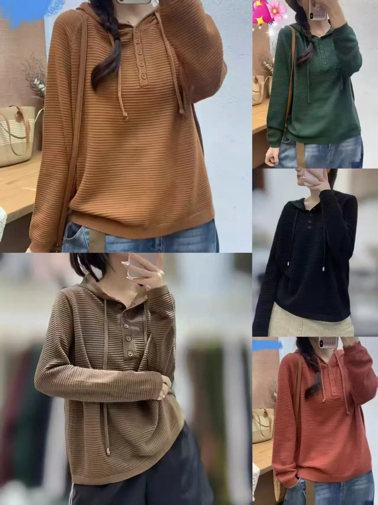 

Fall New Sle Simple Matchable Hooded Anti-Aging Cotton Online irt Loose Versatile Slimming Women's Open Cardigan C8