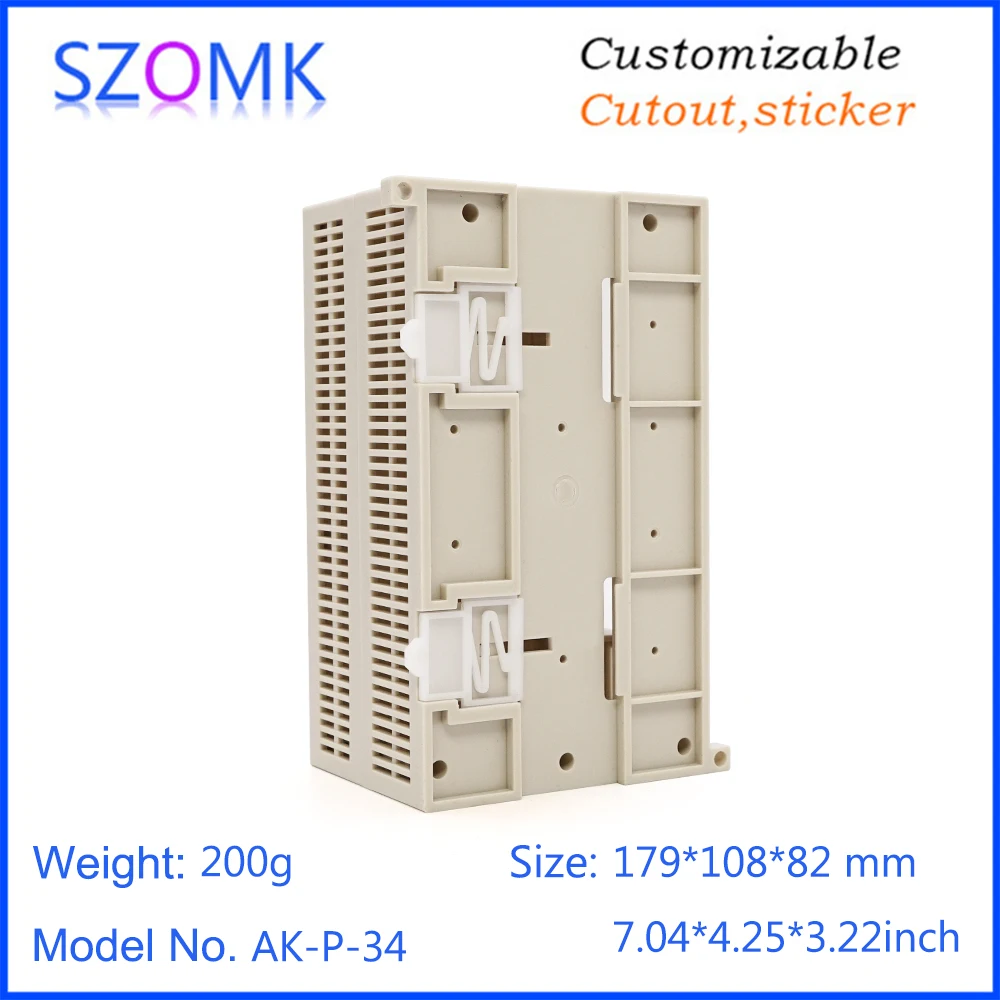 Injection Plastic Module Plc Outlet Box Plastic Din Rail Plc Enclosure Industrial Control Box For Electronics Pcb