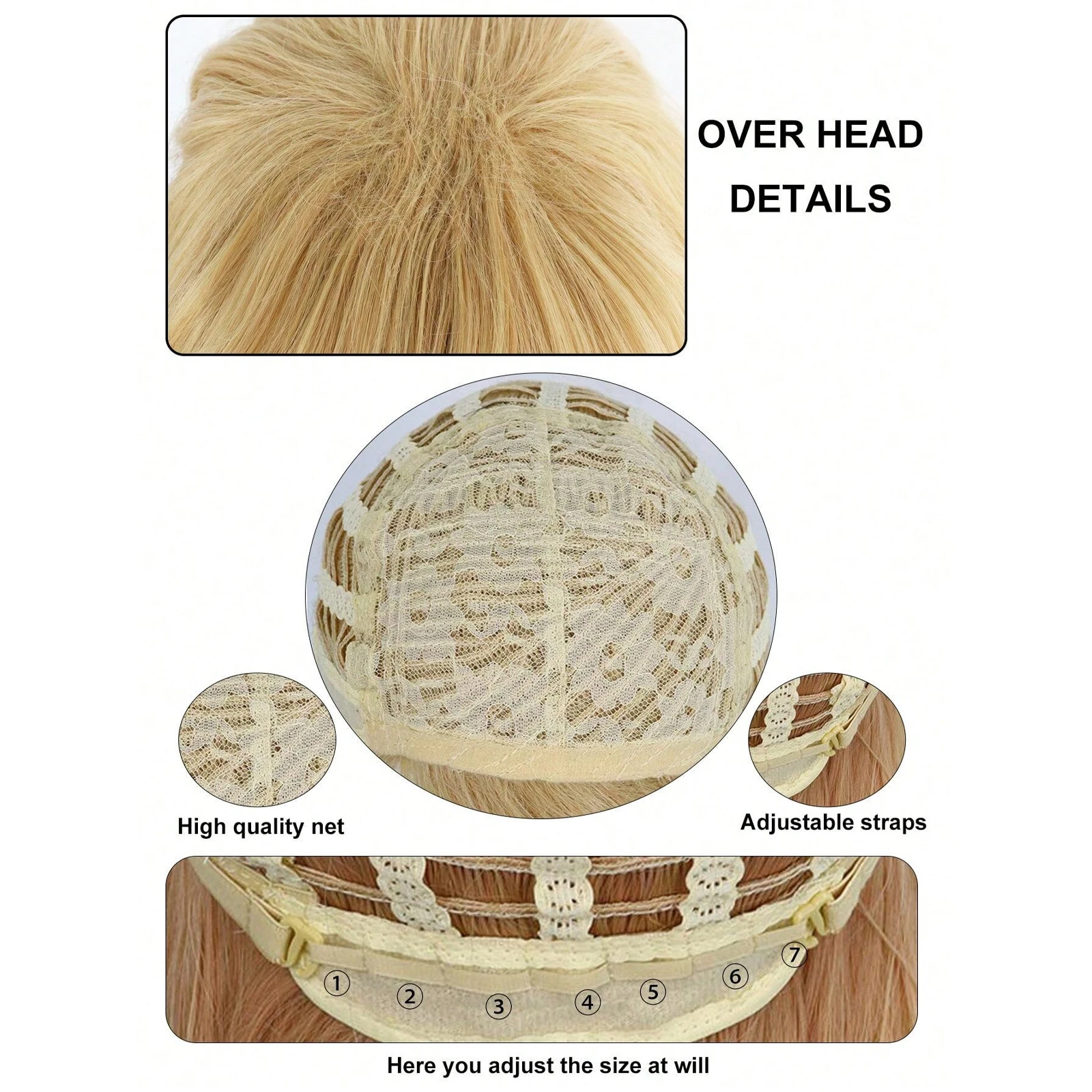 12 Inch Mens Extra Long Wavy Blonde Douma Cosplay Wig with Bangs for Halloween Christmas School Thanksgiving Day image 6