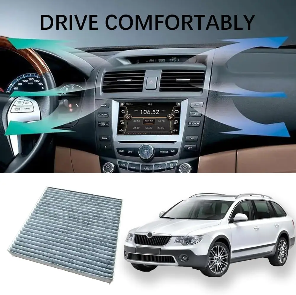 Substituição do filtro de ar da brisa fresca do carro para o passageiro do carro, filtro de ar da cabine com carvão ativado, filtros de ar do compartimento automático