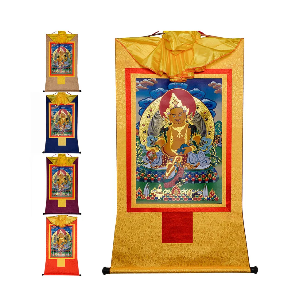 

Gandhanra бронзовая печать Thangka Art-желтая ромбала тханка, тибетская фотография с ручной оправой